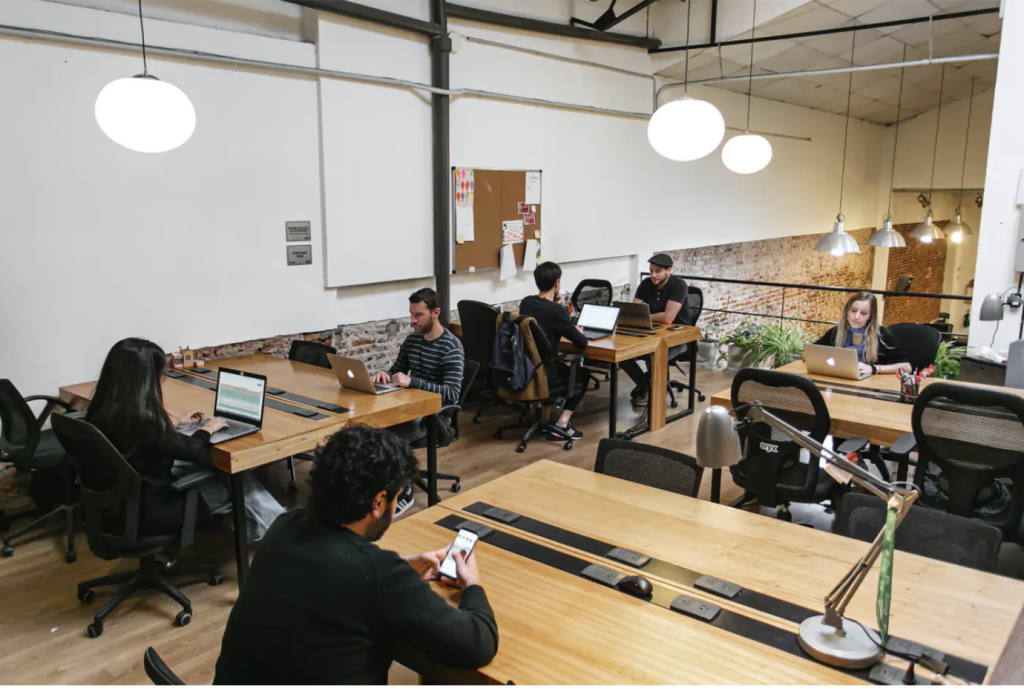 Vista del espacio en alquiler para freelancers